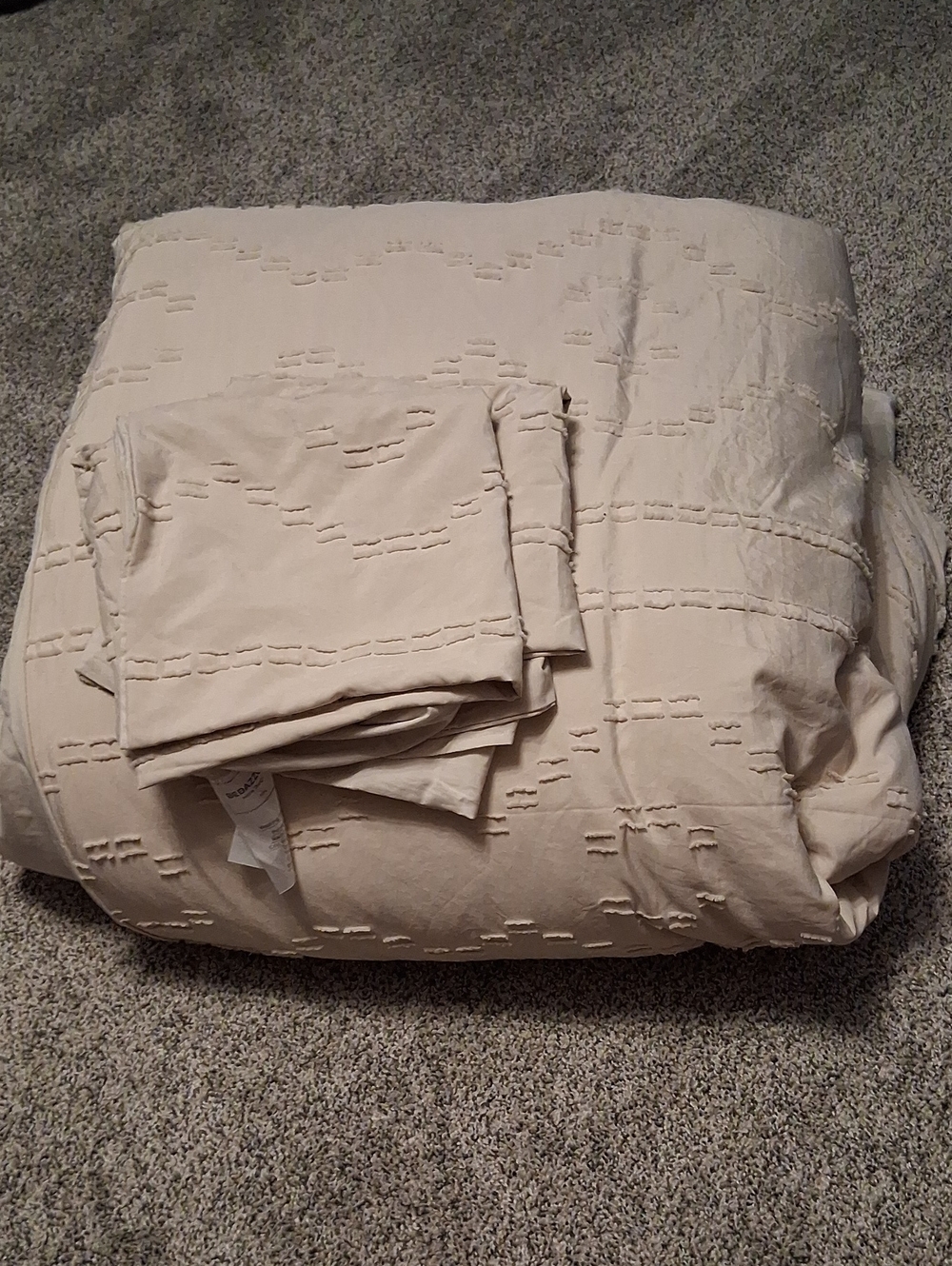 Textured Cream Comforter Set - Soft Neutral Bedding